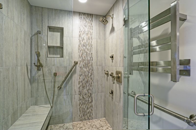 Open Concept Shower with Minimal Hardware