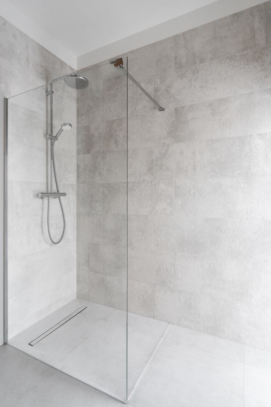 Rain Shower Head in Modern Bathroom